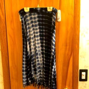 Tie dye fringed hippy boho skirt